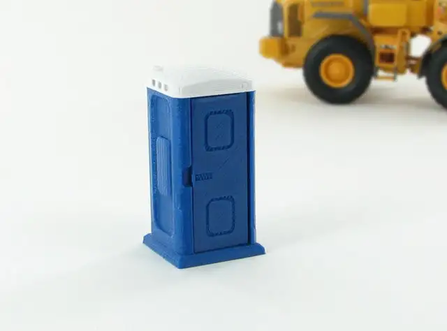 3D To Scale 50-141-BL 1/50 – Porta-Potty Blue/White Miniature Detail