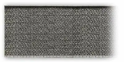 Noch 58054 HO Scale Profi-Plus Scenic Components -- Wall (gray brick)