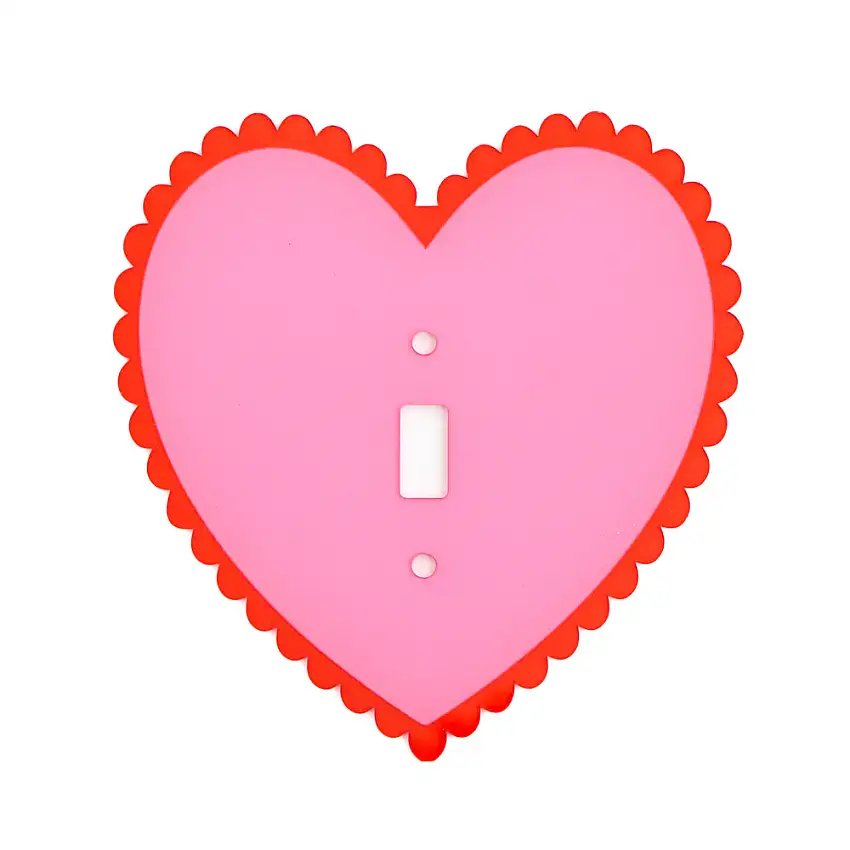 Scalloped Heart Light Switch Plate