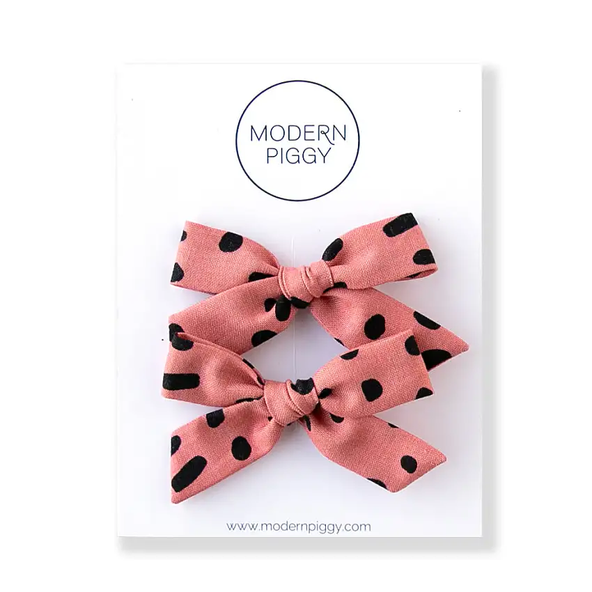 Spotted | Pigtail Set - Hand-tied Bow