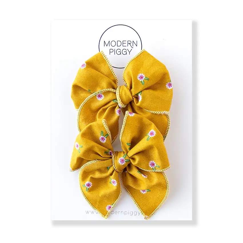 Dandelion | Pigtail Set - Petite Party Bow