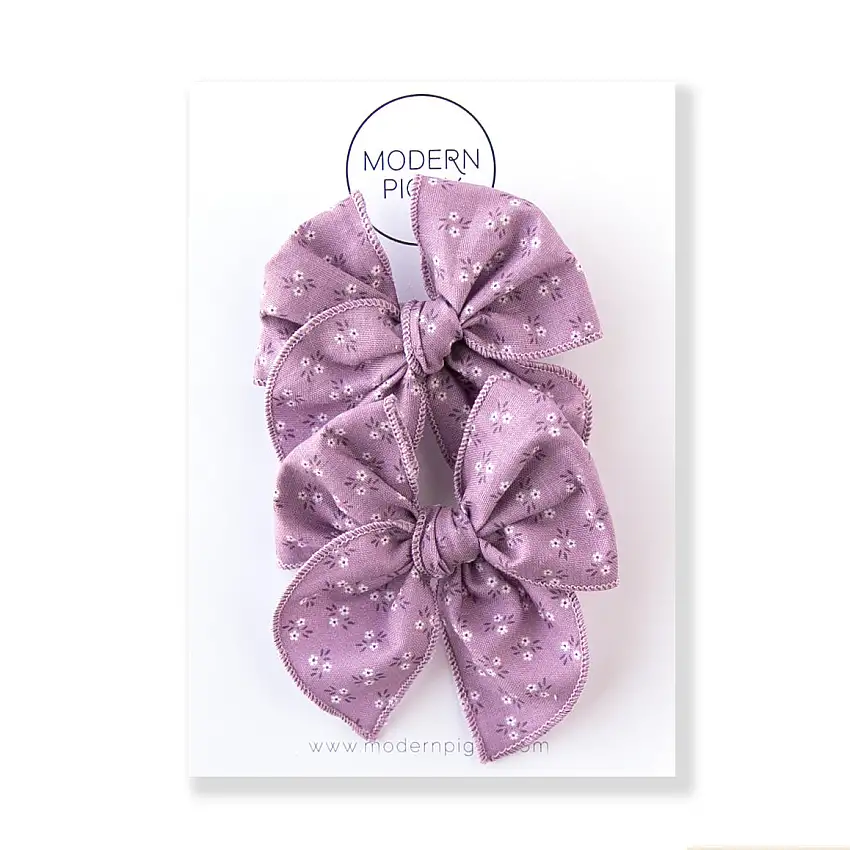 Violet | Pigtail Set - Petite Party Bow