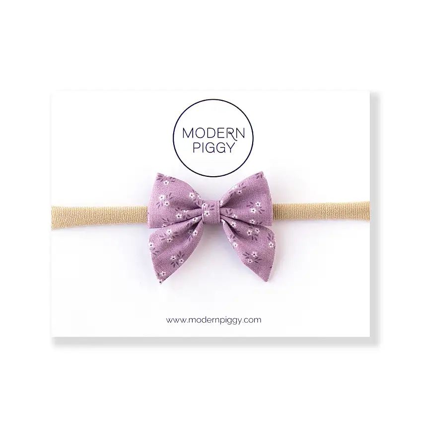 Violet | Mini Piggy Bow