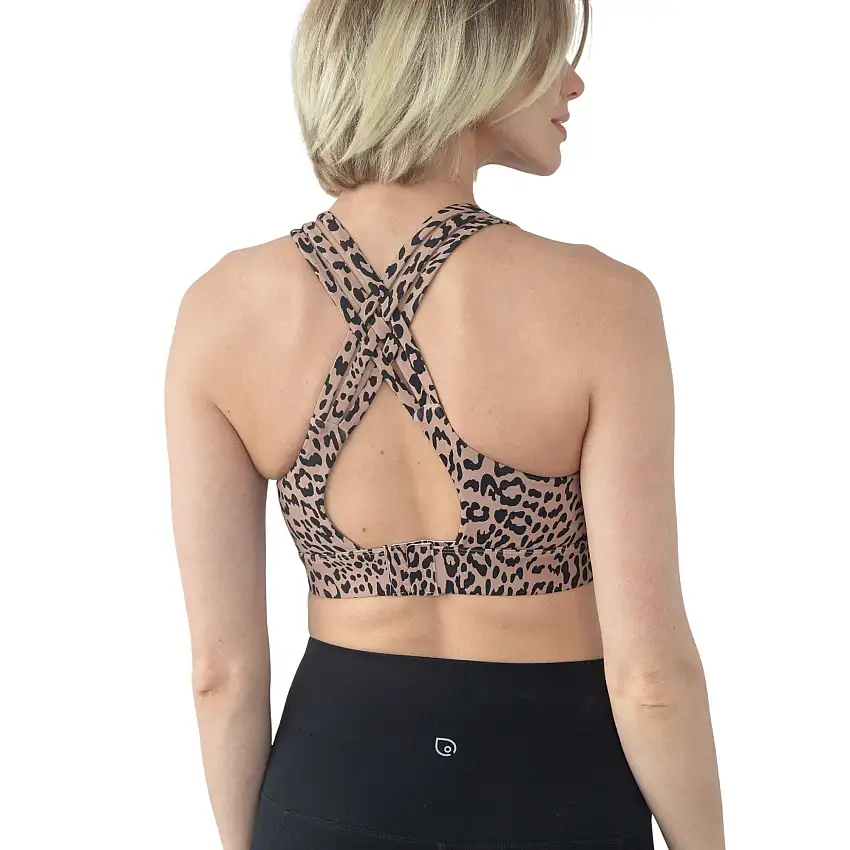 Chloé 4 Running Nursing & Pumping Sports Bra (brown Leopard)