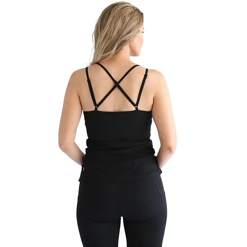 Sienna - Light Support Nursing & Pregnancy Cami Bra (ribbed Noir)