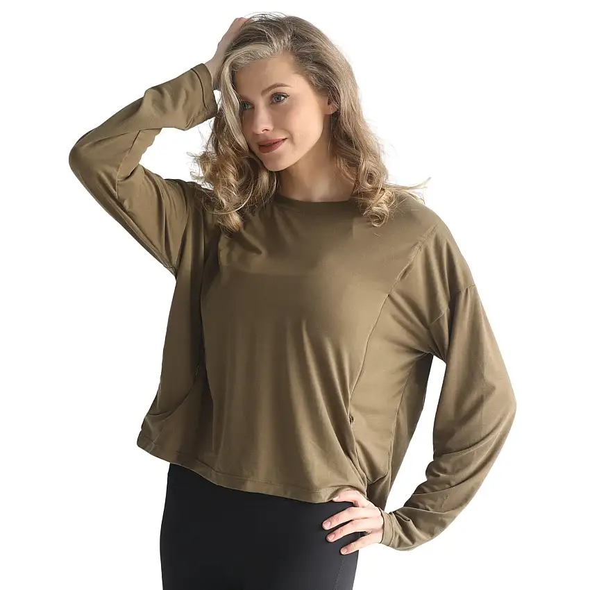 Abigail Long Sleeve Nursing Pullover (sage Grove)