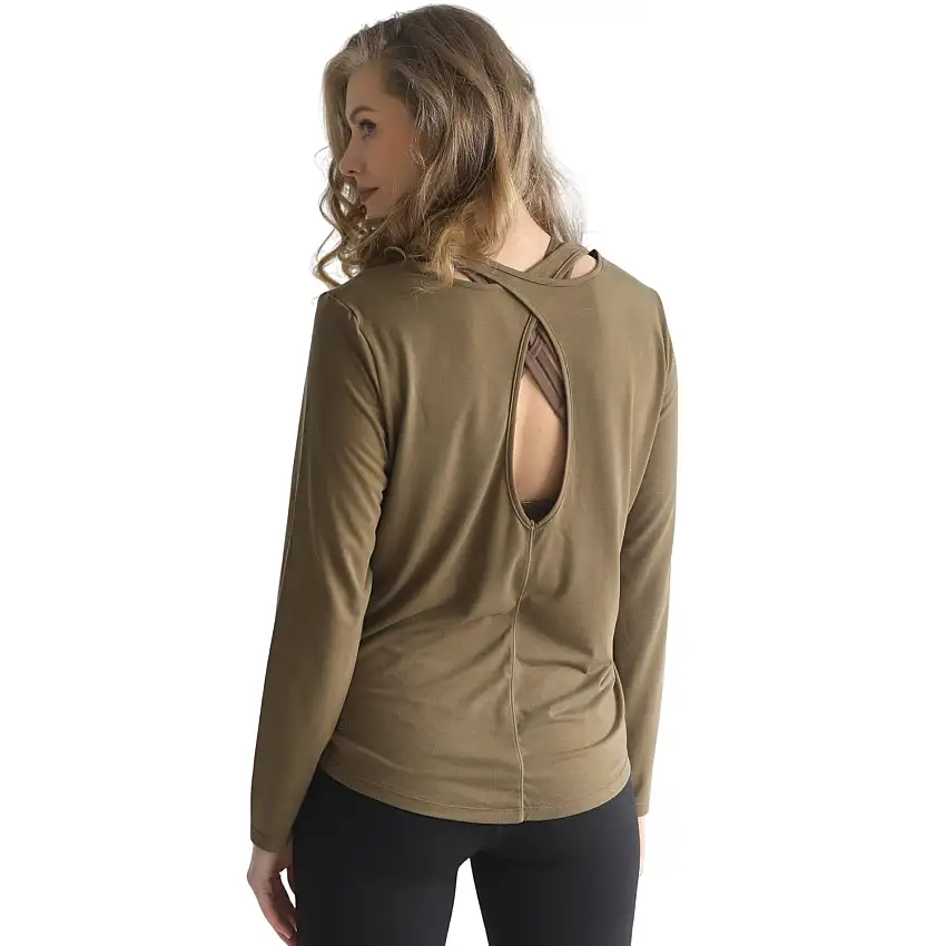 Harper Cross Back Long Sleeve Nursing Top (sage Grove)