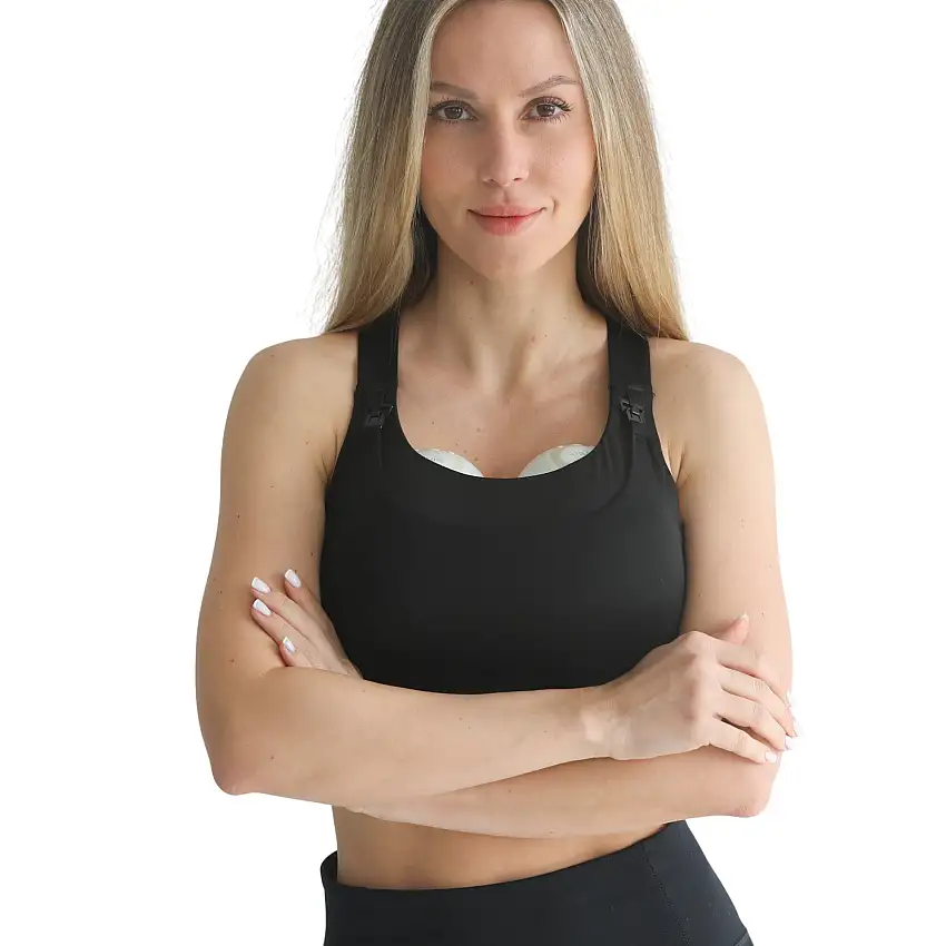 Venice High Impact Full Coverage Nursing Sports Bra (noir)