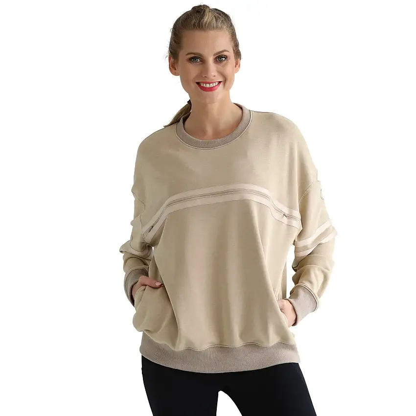 Celine Slouchy Nursing Pullover (sandy Dunes)
