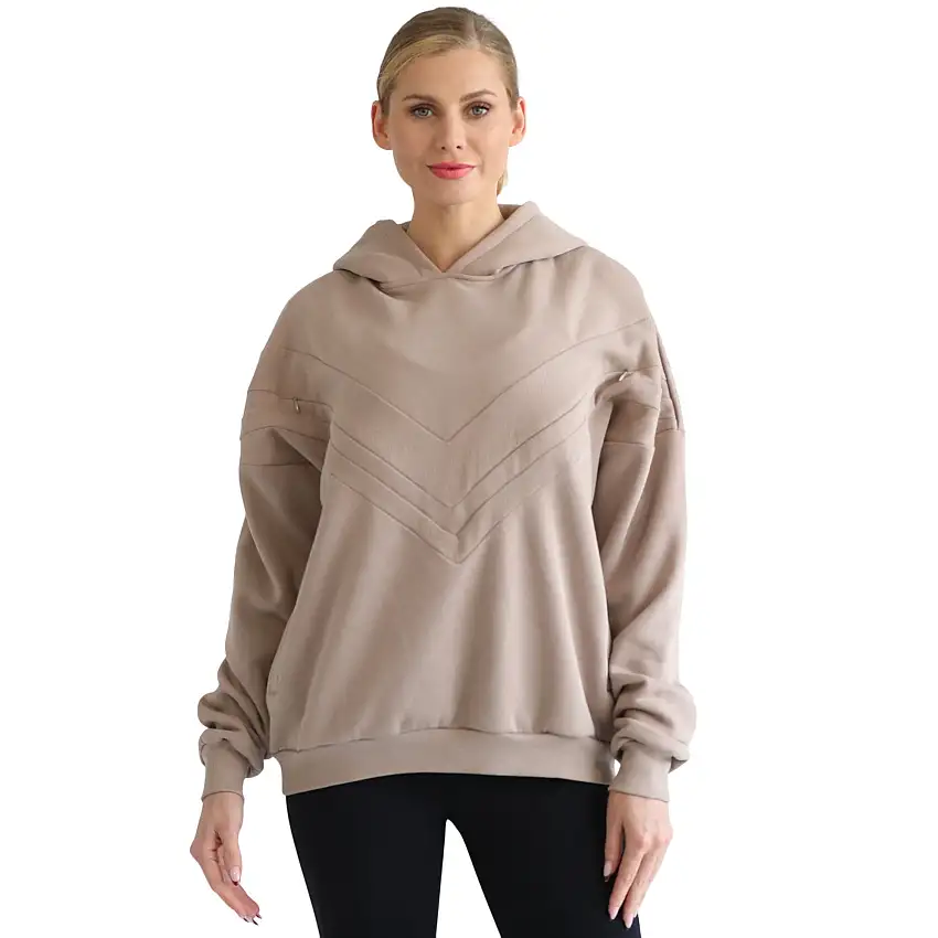 Isabella Ultra Soft Oversized Nursing & Pregnancy Hoodie (taupe)