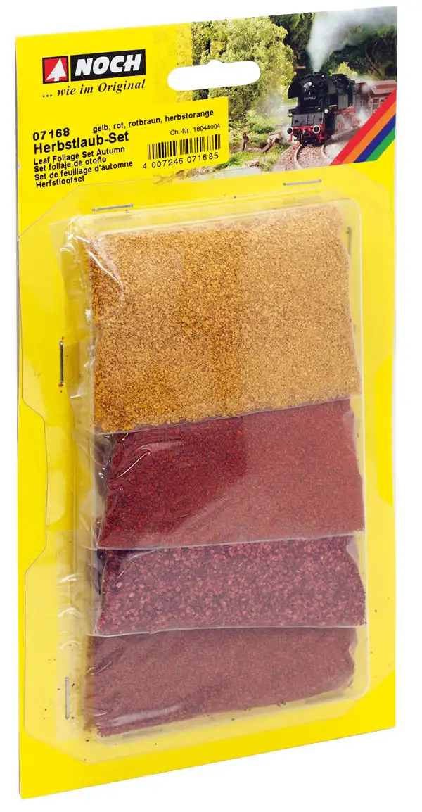 Noch 7168 All Scale Autumn Leaf Foliage Set Yellow, Red, Red/Brown, Orange/Brown