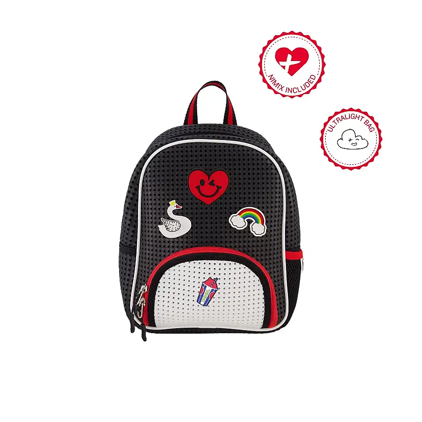 Little Starter Backpack Red Classic With Nimix Heart Set