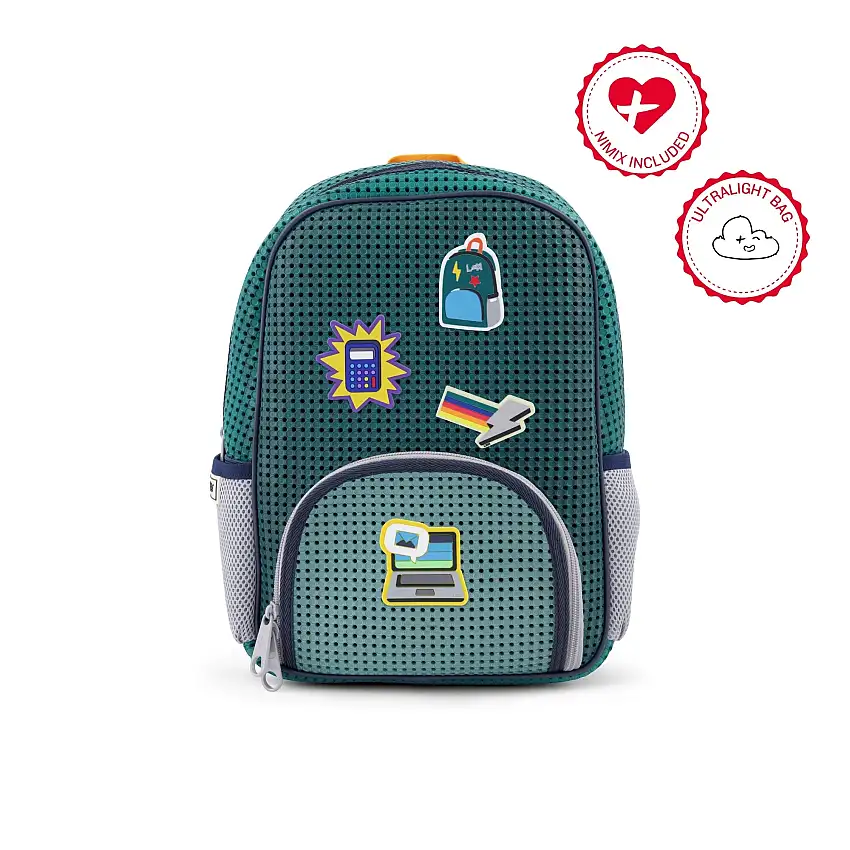 Starter Backpack Multi Green With Nimix School-boy Set