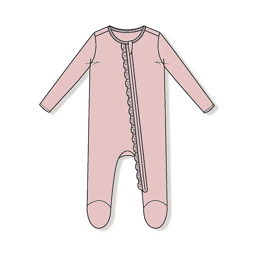2 Way Ruffle Zipper Footie