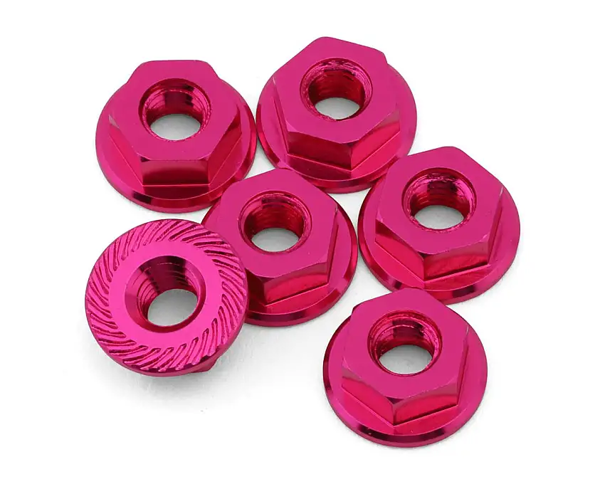 175RC Serrated Wheel Nuts for Traxxas® Slash® (6) (Pink)