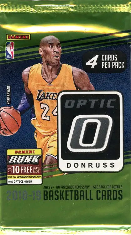 NBA Panini 2018-19 Donruss Optic Basketball Trading Card RETAIL Pack [4 Cards]