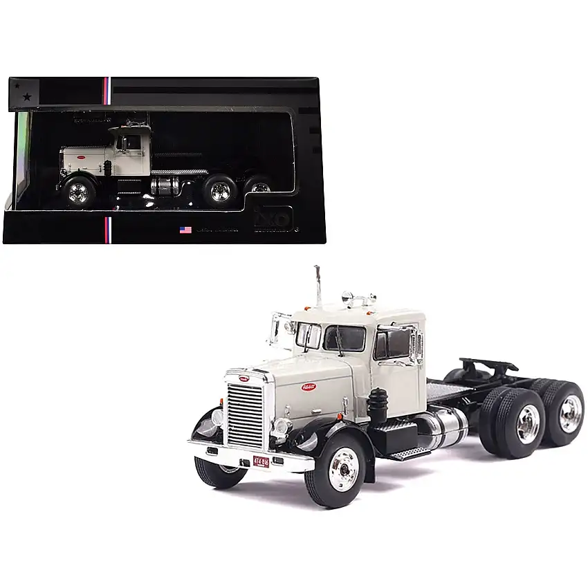 1955 Peterbilt 281 Truck Tractor White 1/64 Diecast Model by IXO Models