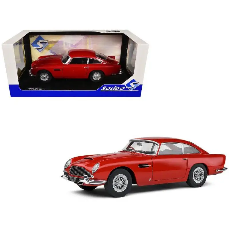 1964 Aston Martin DB5 RHD (Right Hand Drive) Red Metallic 1/18 Diecast Model Car by Solido