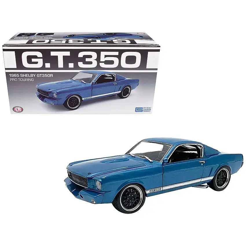 1965 Shelby GT350R Pro Touring Blue Metallic Limited Edition to 372 pieces Worldwide 1/18 Diecast Model Car by ACME
