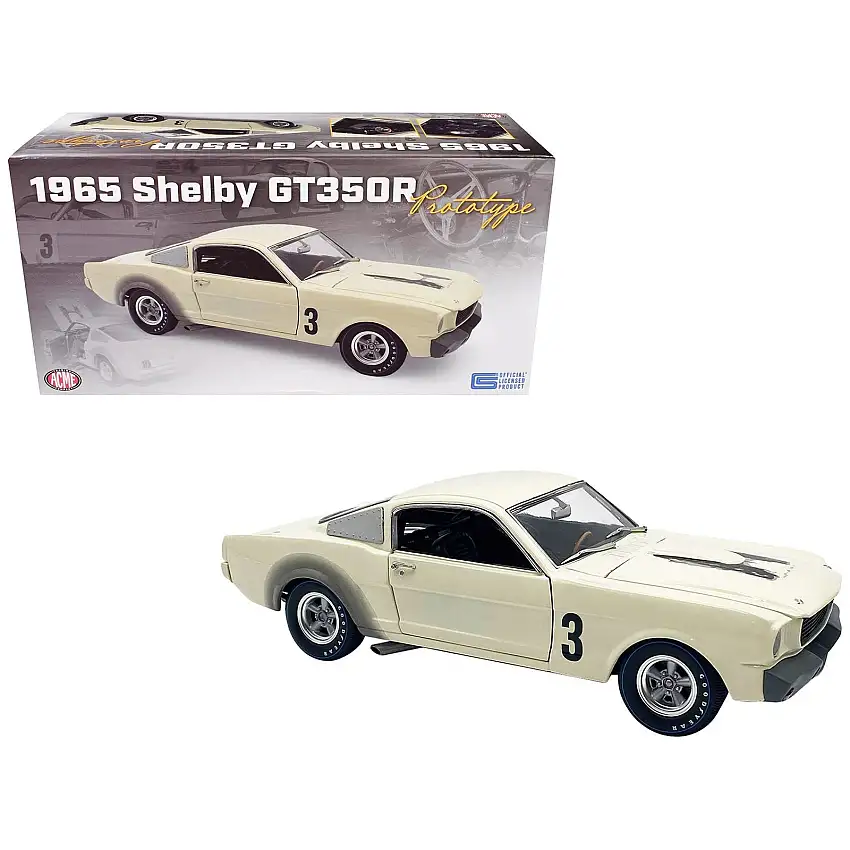 1965 Shelby GT350R Prototype #3 White Limited Edition to 312 pieces Worldwide 1/18 Diecast Model Car by ACME