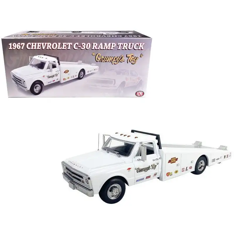 1967 Chevrolet C-30 Ramp Truck White "Grumpy's Toy" Limited Edition to 320 pieces Worldwide 1/18 Diecast Model Car by ACME