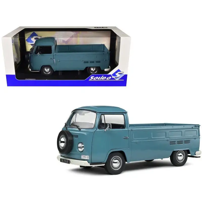 1968 Volkswagen T2 Pickup Truck Petrol Blue 1/18 Diecast Model Car by Solido