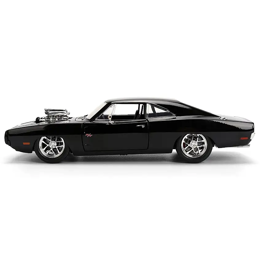 1970 Dodge Charger R/T Black "Furious 7" (2015) Movie "Fast & Furious" Series 1/24 Diecast Model Car by Jada