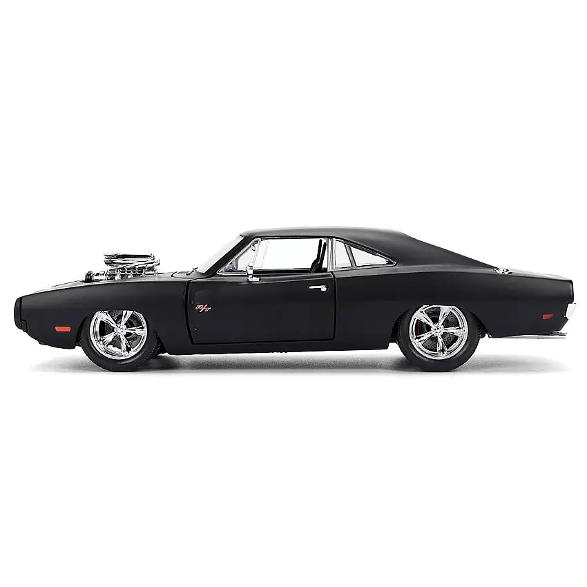 1970 Dodge Charger R/T Matt Black "Fast & Furious" (2009) Movie "Fast & Furious" Series 1/24 Diecast Model Car by Jada