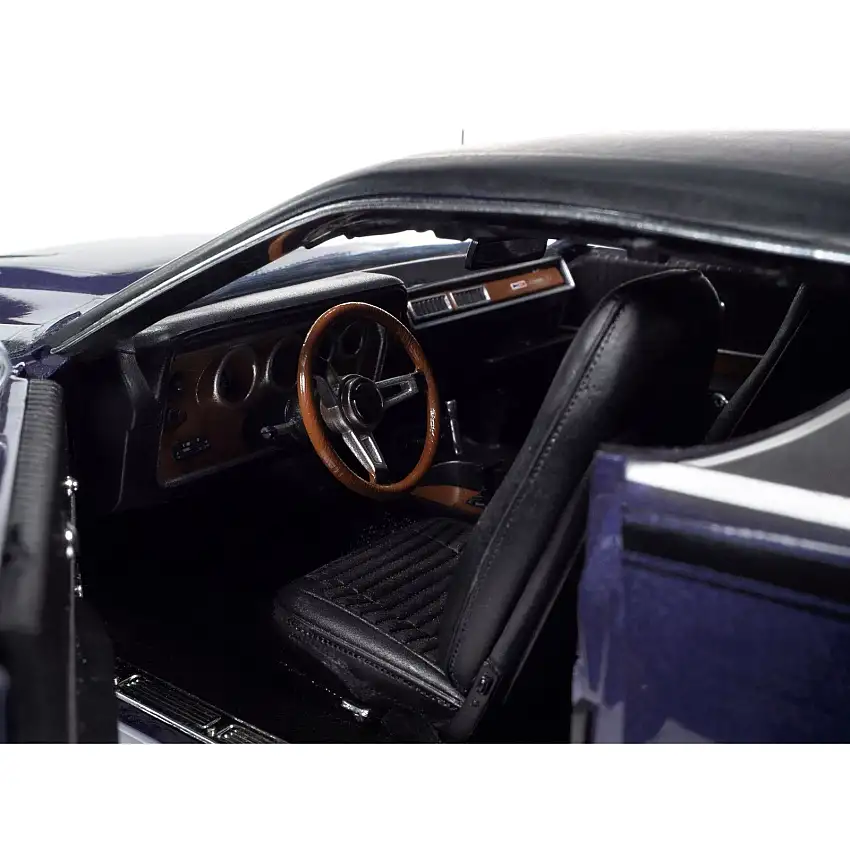 1971 Dodge Charger R/T Plum Crazy Purple Metallic with Black Vinyl Top "Muscle Car & Corvette Nationals" (MCACN) "American Muscle" Series 1/18 Diecast Model Car by Auto World