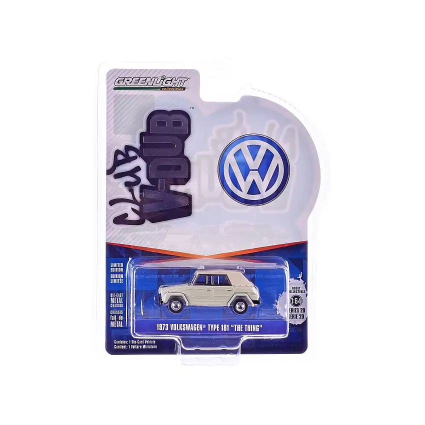 1973 Volkswagen Type 181 "The Thing" Beige with Tan Soft Top "Club Vee-Dub" Series 20 1/64 Diecast Model Car by Greenlight