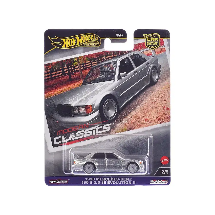 1990 Mercedes-Benz 190 E 2.5-16 Evolution II Silver Metallic "Modern Classics" Series Diecast Model Car by Hot Wheels