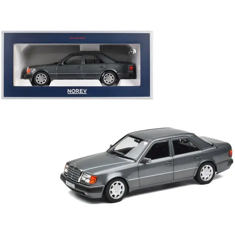 1990 Mercedes-Benz 500 E Pearl Gray Metallic 1/18 Diecast Model Car by Norev