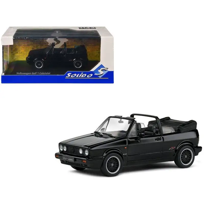 1992 Volkswagen Golf 1 Cabriolet Sportline Black 1/43 Diecast Model Car by Solido