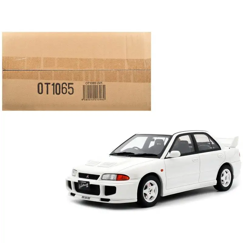 1995 Mitsubishi Lancer Evolution III RHD (Right Hand Drive) Scotia White Limited Edition to 3000 pieces Worldwide 1/18 Model Car by Otto Mobile