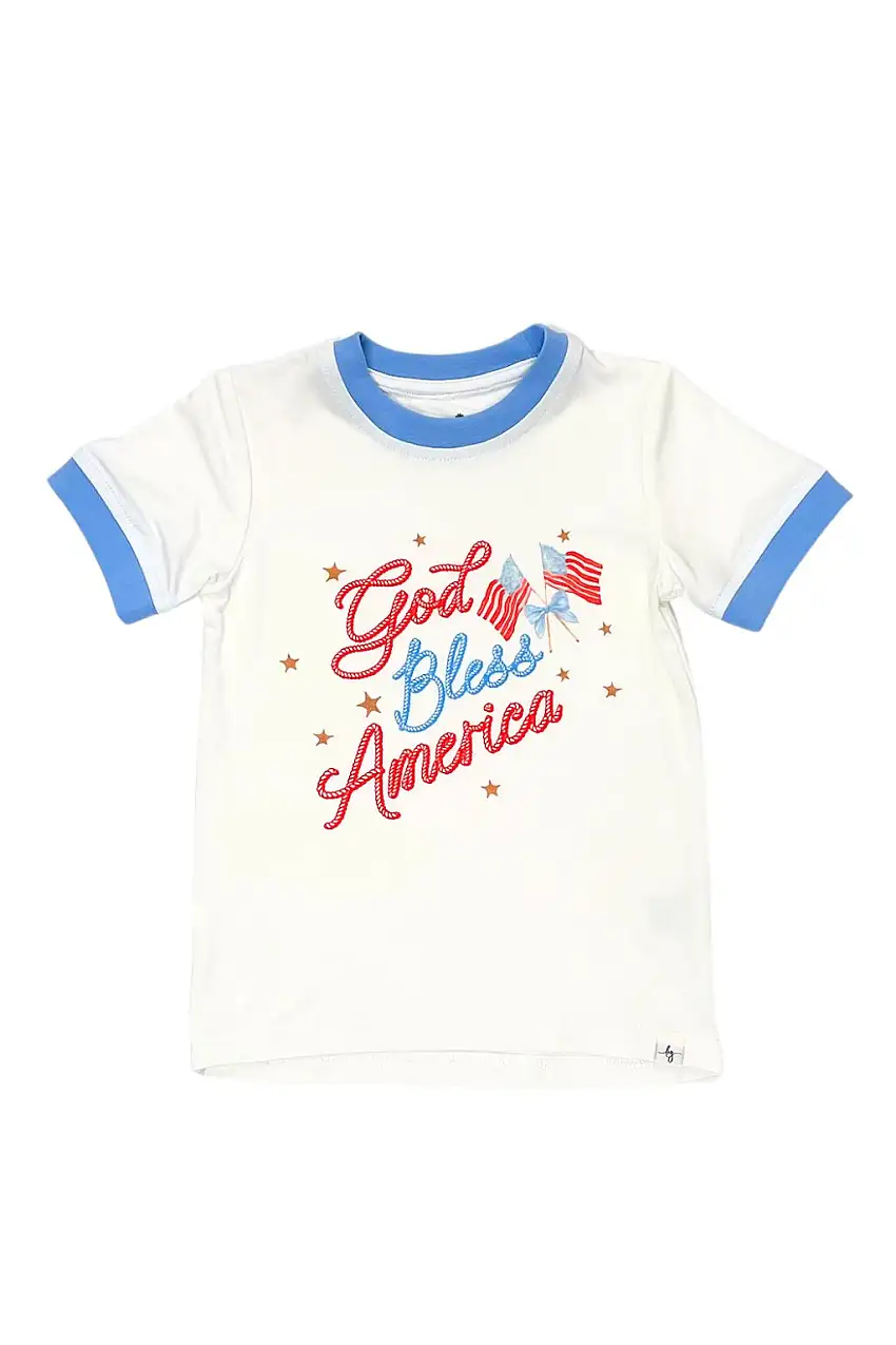 Kids Bamboo Shirt ~ God Bless America