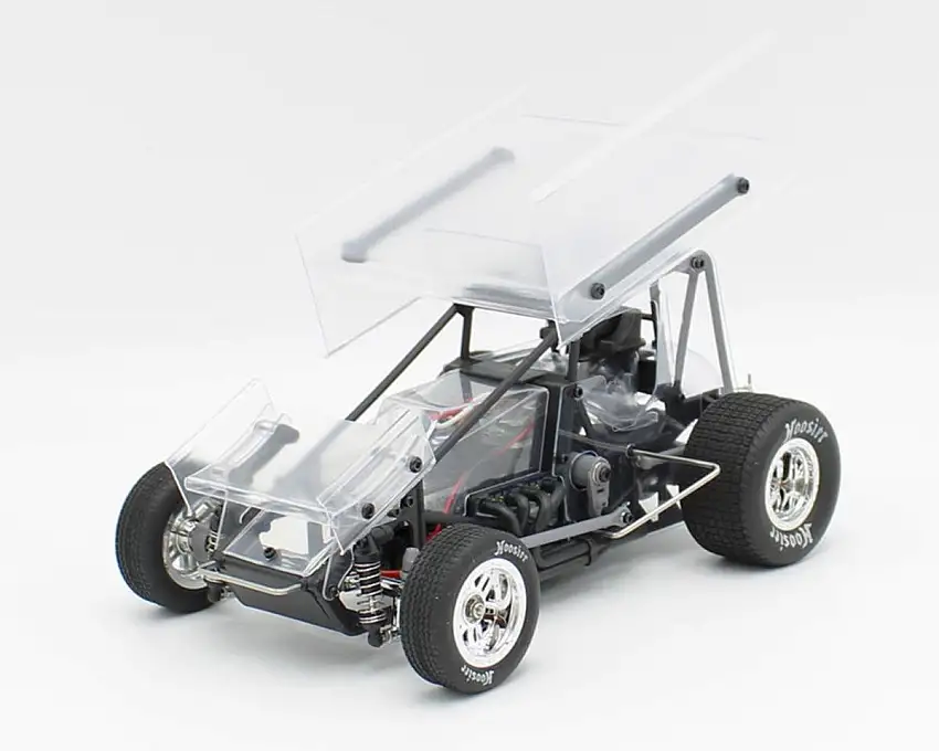 1RC Racing Sprint Car 4.0 1/18 Brushless RTR 2WD Oval Racer (Clear) w/2.4GHz Radio, Battery & Charger