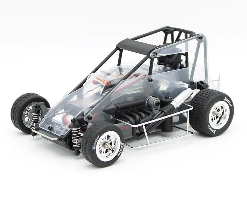 1RC Racing Midget 4.0 1/18 Brushless RTR 2WD Oval Racer (Clear) w/2.4GHz Radio, Battery & Charger