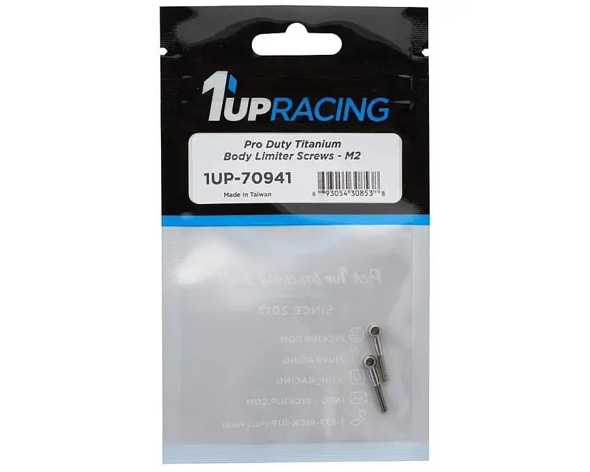 1UP Racing Titanium Pro Duty Body Limiter Screws (2mm) (2) (MTC3/MS1.0/A800R/RR)
