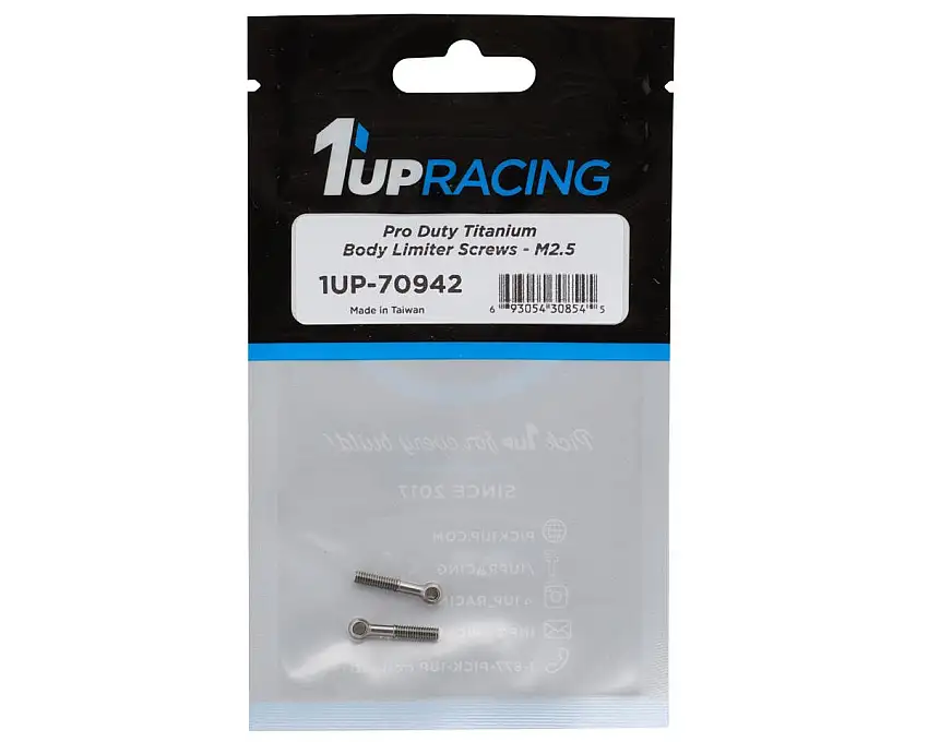 1UP Racing Titanium Pro Duty Body Limiter Screws (2.5mm) (2) (RCMAKER SP1)