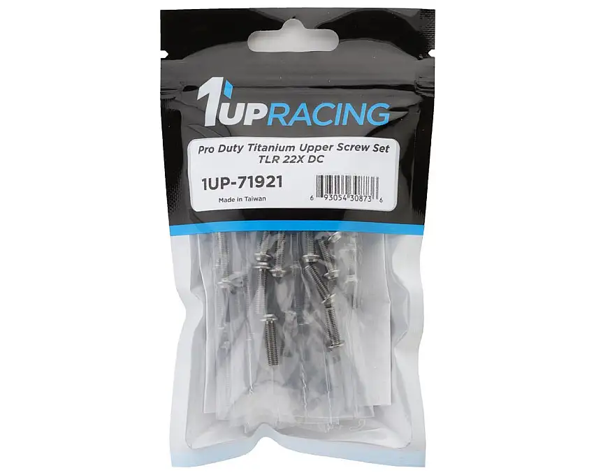 1UP Racing TLR 22X DC Pro Duty Titanium Upper Screw Set (Silver) (68)