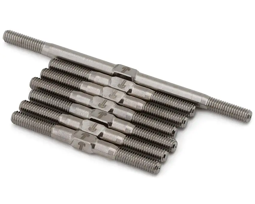 1UP Racing Team Associated DC10 Pro Duty Titanium Turnbuckles Set (Silver)