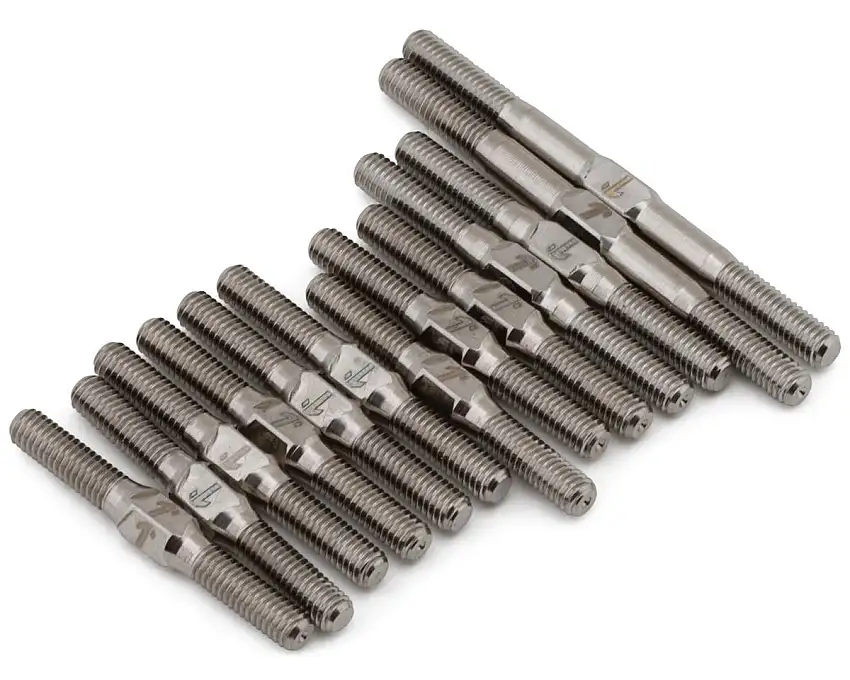 1UP Racing Xray X4 2025 Pro Duty Titanium Turnbuckles Set (Adjustable Upper Links) (Silver)
