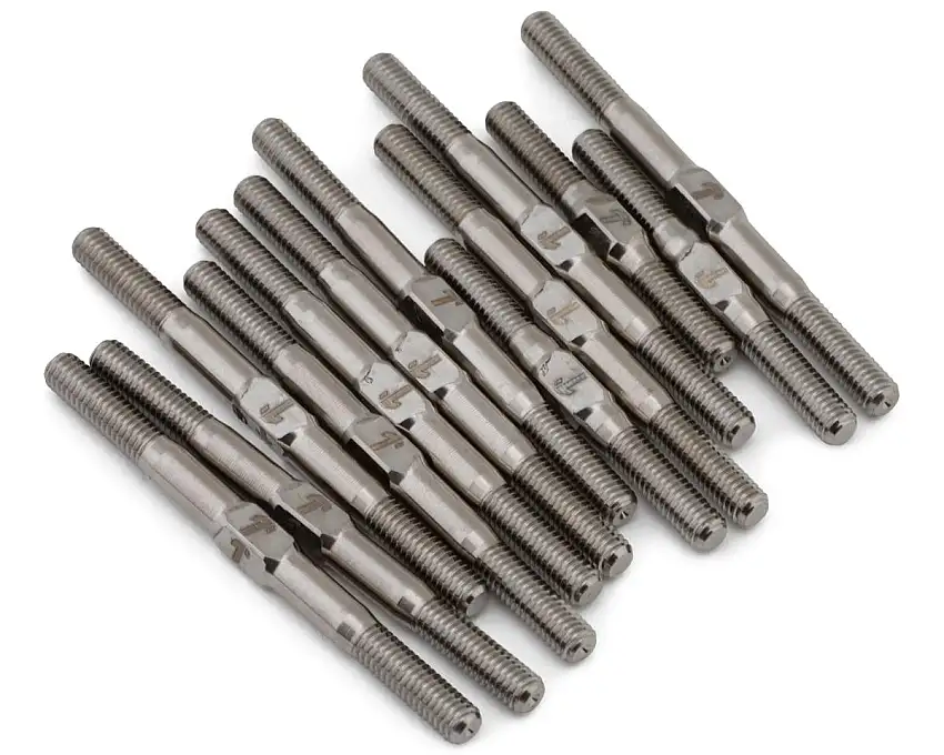 1UP Racing Xray X4 2025 Pro Duty Titanium Turnbuckles Set (Hillbilly Upper Links) (Silver)