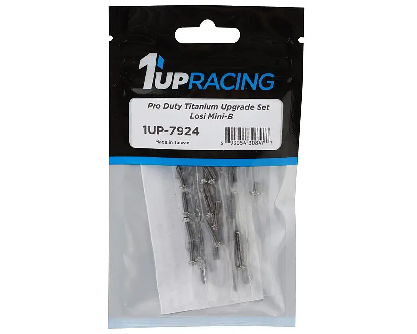 1UP Racing Losi Mini-B Pro Duty Titanium Upgrade Set (Silver)