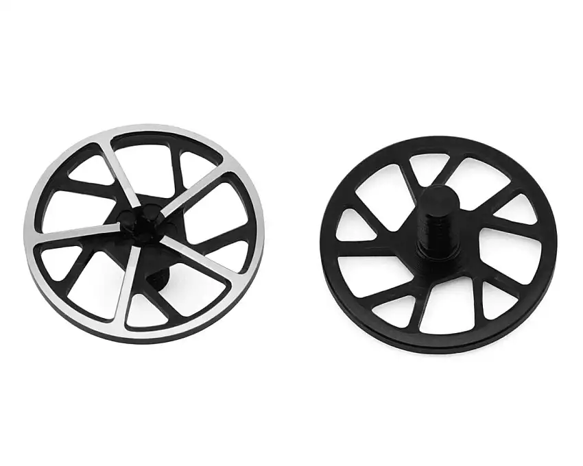 1UP Racing Tenfold UltraLite Aluminum Wing Screws (Black) (2)