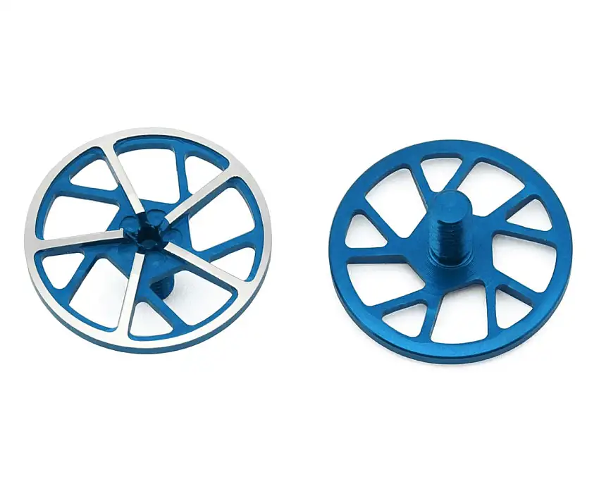 1UP Racing Tenfold UltraLite Aluminum Wing Screws (Blue) (2)