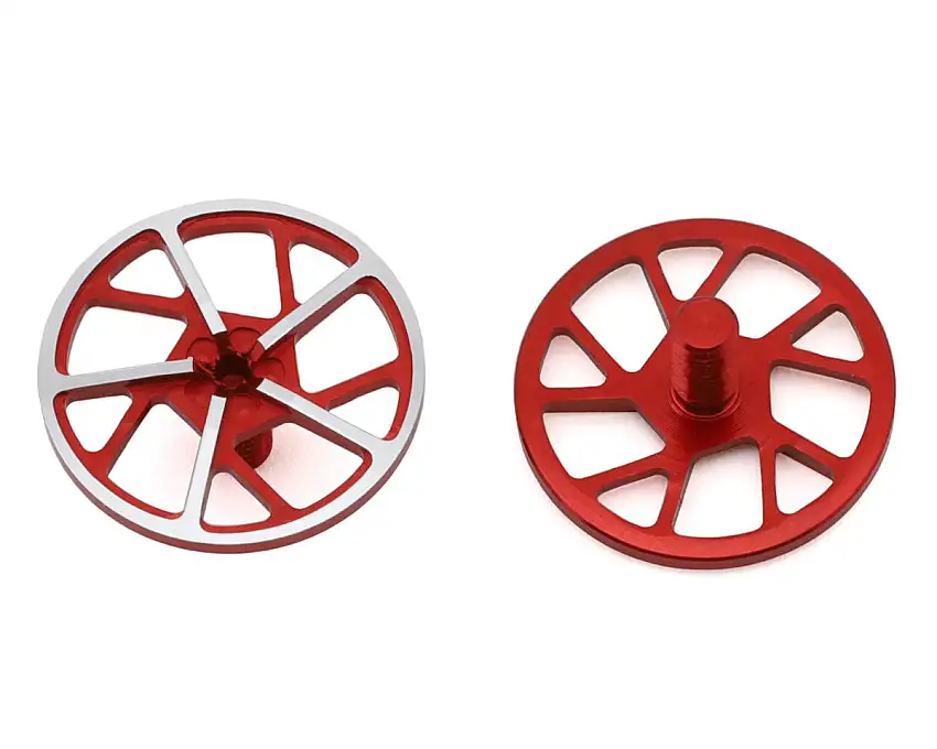 1UP Racing Tenfold UltraLite Aluminum Wing Screws (Red) (2)