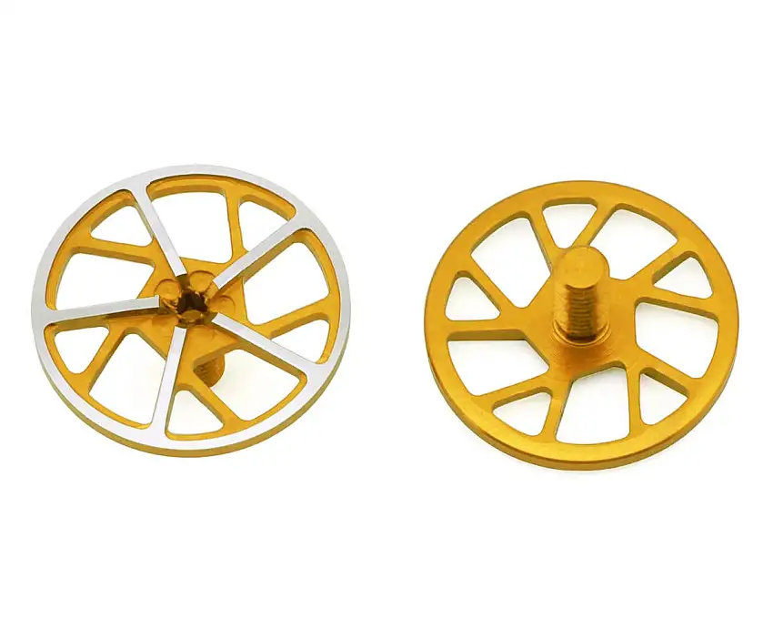 1UP Racing Tenfold UltraLite Aluminum Wing Screws (Gold) (2)