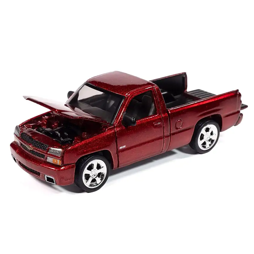 2005 Chevrolet Silverado SS Custom Pickup Truck Candy Apple Red "Muscle Trucks" Series 1/64 Diecast Model Car by Auto World