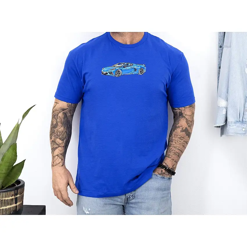 2020 C8 Corvette - Sketch Art T-Shirt - American Muscle